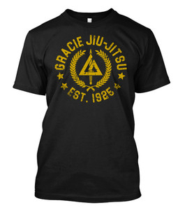 Gracie Jiu Jitsu Logo Black T Shirt Gracie Jiu Jitsu Logo Black T Shirt