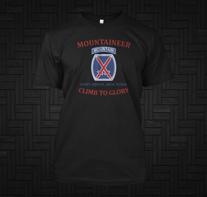 10th Mountain Division Vintage Style Black T-shirt 10th Mountain Division Vintage Style Black T-shirt
