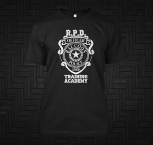 Resident Evil 2 Raccoon City Police R.P.D.  Based on Capcom Zombie Game Black T-Shirt Resident Evil 2 Raccoon City Police R.P.D.  Based on Capcom Zombie Game Black T-Shirt
