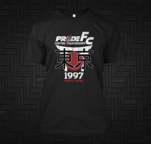 Pride FC Tokyo Japan Classic Graphic MMA Black T-Shirt Pride FC Tokyo Japan Classic Graphic MMA Black T-Shirt