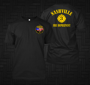 Fire Depratment Nashville Engine 3 Unites States Firefighter Fighter Rescue Black T-Shirt Fire Depratment Nashville Engine 3 Unites States Firefighter Fighter Rescue Black T-Shirt