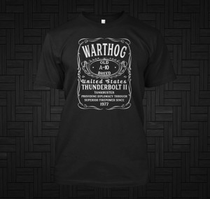 A-10 Warthog Thunderbold USA Black T-Shirt A-10 Warthog Thunderbold USA Black T-Shirt