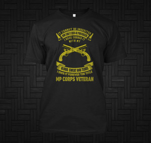 Forever The Title Military Police Corps Black T-Shirt Forever The Title Military Police Corps Black T-Shirt