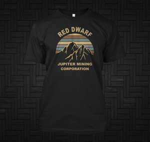 Corporation Sunset Red Dwarf Jupiter Mining  Black T-Shirt