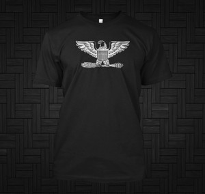 Colonel Air Force Eagle US Marines Army Rank Insignia Black T-Shirt Colonel Air Force Eagle US Marines Army Rank Insignia Black T-Shirt