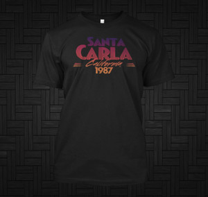 SANTA CARLA 1987 INSPIRED BY LOST BOYS Black T-Shirt SANTA CARLA 1987 INSPIRED BY LOST BOYS Black T-Shirt