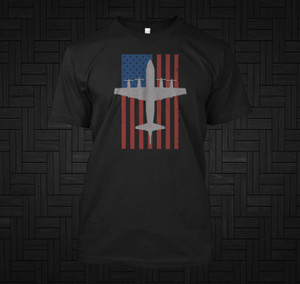 P-3 Orion Vintage Flag Black T-Shirt Tee P-3 Orion Vintage Flag Black T-Shirt Tee