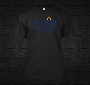 X-Con Security Consultants Logo inspired by Antman and the Wasp Black T-Shirt X-Con Security Consultants Logo inspired by Antman and the Wasp Black T-Shirt