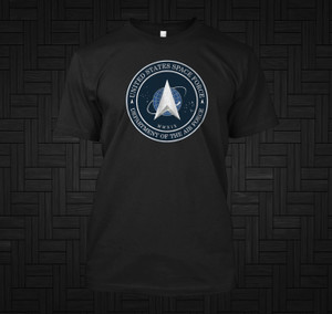 US Space Force Logo Black T-Shirt US Space Force Logo Black T-Shirt