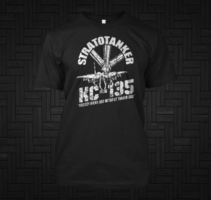 KC-135 Stratotanker Boom Operator View USAF Military Aviation Black T-Shirt
