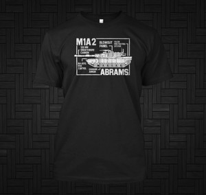 Abrams M1A2 Tank Commander War Machine Black T-Shirt Abrams M1A2 Tank Commander War Machine Black T-Shirt