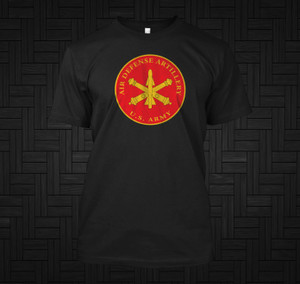 US Army Air Defense Artillery Black T-Shirt US Army Air Defense Artillery Black T-Shirt
