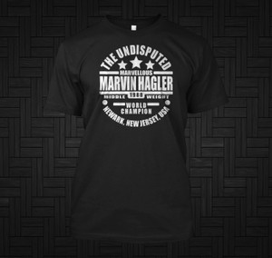 Marvin Hagler Boxing Training Black T-shirt Marvin Hagler Boxing Training Black T-shirt
