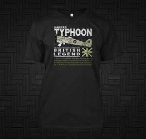 Hawker Typhoon (Tiffy) Royal Air Force RCAF RNZAF WW11 Fighter Bomber Aircraft Black Shirt Hawker Typhoon (Tiffy) Royal Air Force RCAF RNZAF WW11 Fighter Bomber Aircraft Black Shirt