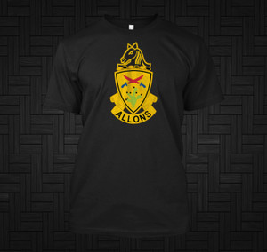 US Army 11th Armored Cavalry Regiment 11th ACR Allons Crest Insignia Black Shirt US Army 11th Armored Cavalry Regiment 11th ACR Allons Crest Insignia Black Shirt