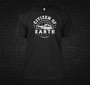 Earth Dimension C-137 Black T-Shirt