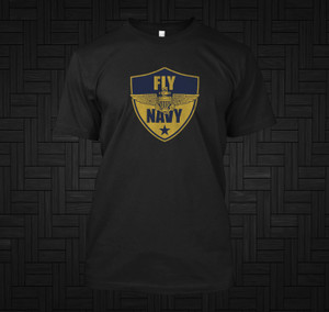 Fly Navy US Naval Aviation Black T-Shirt Fly Navy US Naval Aviation Black T-Shirt