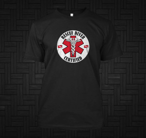 Rescue Diver Certified Black T-Shirt Rescue Diver Certified Black T-Shirt