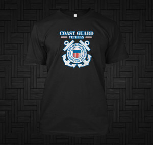 Coast Guard Veteran Black T-Shirt Coast Guard Veteran Black T-Shirt