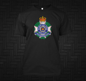 QUEENSLAND POLICE AUSTRALIA Black T-Shirt QUEENSLAND POLICE AUSTRALIA Black T-Shirt