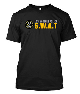 SWAT Los Angeles Police Black t shirt