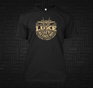 Luke Air Force Base USAF F35 56th Fighter Wing Black T-Shirt Luke Air Force Base USAF F35 56th Fighter Wing Black T-Shirt