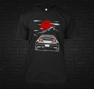 Nissan Skyline R33 Haruna Black T-Shirt Nissan Skyline R33 Haruna Black T-Shirt