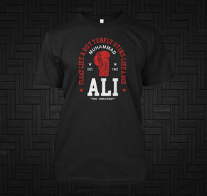 The Greatest  Muhammad Ali Inspired Black T-Shirt