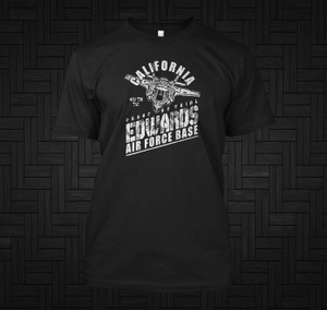 USAF Edwards Air Force Base California USA Black T-Shirt USAF Edwards Air Force Base California USA Black T-Shirt