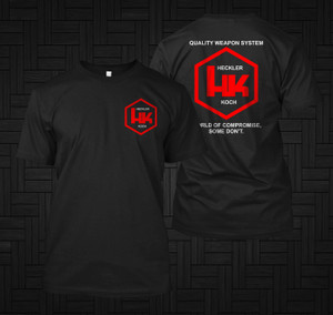Heckler Koch Quality Weapon System In a World of Compromise black T-shirt Heckler Koch Quality Weapon System In a World of Compromise black T-shirt
