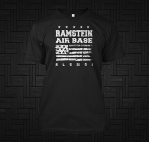 Ramstein Air Base Alumni Veteran USAF Rhineland Germany Black T-Shirt Ramstein Air Base Alumni Veteran USAF Rhineland Germany Black T-Shirt