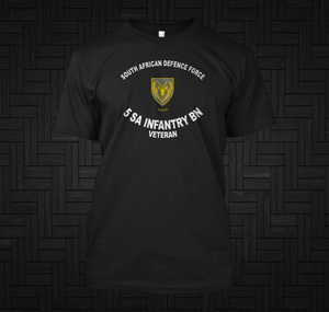 SADF 5 SA Infantry Battalion Veteran Black T-Shirt