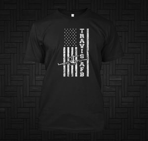 Travis Air Force Base USAF C-17 Patriotic US Flag USA Black T-Shirt Travis Air Force Base USAF C-17 Patriotic US Flag USA Black T-Shirt