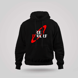 Distressed Red Dwarf Logo Black Hoodie Distressed Red Dwarf Logo Black Hoodie