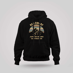 Corporation Sunset Red Dwarf Jupiter Mining Black Hoodie Corporation Sunset Red Dwarf Jupiter Mining Black Hoodie