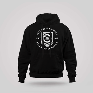 Straight to The Fight Stalwart in Battle EST 1917 Black Hoodie Straight to The Fight Stalwart in Battle EST 1917 Black Hoodie