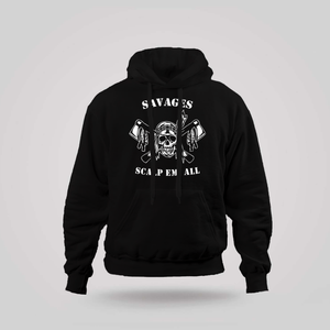 Savages Scalp Em' All Black Hoodie Savages Scalp Em' All Black Hoodie