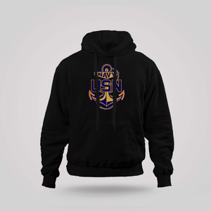 NAVY USN ANCHOR Black hoodie NAVY USN ANCHOR Black hoodie