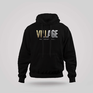 Resident Evil 8 Village Logo Symbol Black Hoodie Resident Evil 8 Village Logo Symbol Black Hoodie