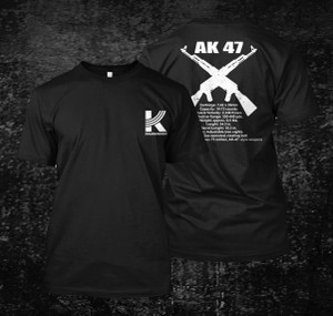 Kalashnikov AK 47 Russian Military Weapon T-Shirt Black Kalashnikov AK 47 Russian Military Weapon T-Shirt Black