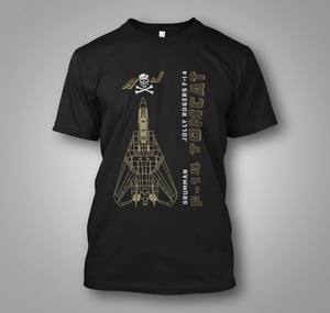 F-14 Tomcat Jolly Rogers VFA-103 Jet Airplane Profile Black T-Shirt F-14 Tomcat Jolly Rogers VFA-103 Jet Airplane Profile Black T-Shirt