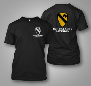 US Army 1st Cavalry Division Veteran Full Color Black T-Shirt US Army 1st Cavalry Division Veteran Full Color Black T-Shirt