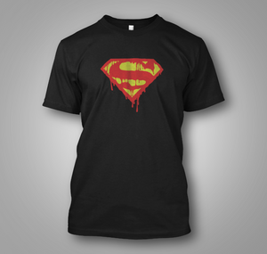 Death Of Superman Symbol Black T-Shirt Death Of Superman Symbol Black T-Shirt
