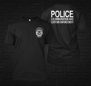 US Immigration and Customs Enforcement Homeland Security Black t-Shirt US Immigration and Customs Enforcement Homeland Security Black t-Shirt