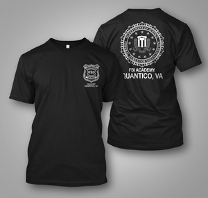 FBI Agent Academy Quantico VA Police United States Department Of Justice Black T-Shirt
