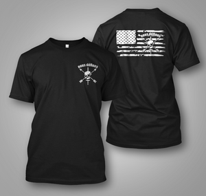 Nous Defions We Defy Special Forces U.S. Army Elite Troops USA Flag Black T-shirt