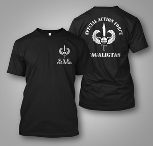 Philippine National Police Special Action Force Tagaligtas Black T-Shirt Philippine National Police Special Action Force Tagaligtas Black T-Shirt