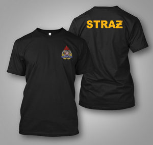 Poland State Fire Service Państwowa Straż Pożarna Firefighter Polish Black T-shirt Poland State Fire Service Państwowa Straż Pożarna Firefighter Polish Black T-shirt