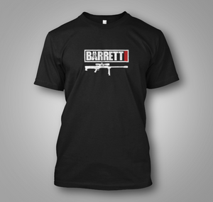 BARRETT Ammunition Guns Firearms Logo Black T-Shirt BARRETT Ammunition Guns Firearms Logo Black T-Shirt