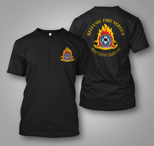 Greece Hellenic Fire Service Police Fire Brigade Greek Firefighter Black T-shirt Greece Hellenic Fire Service Police Fire Brigade Greek Firefighter Black T-shirt